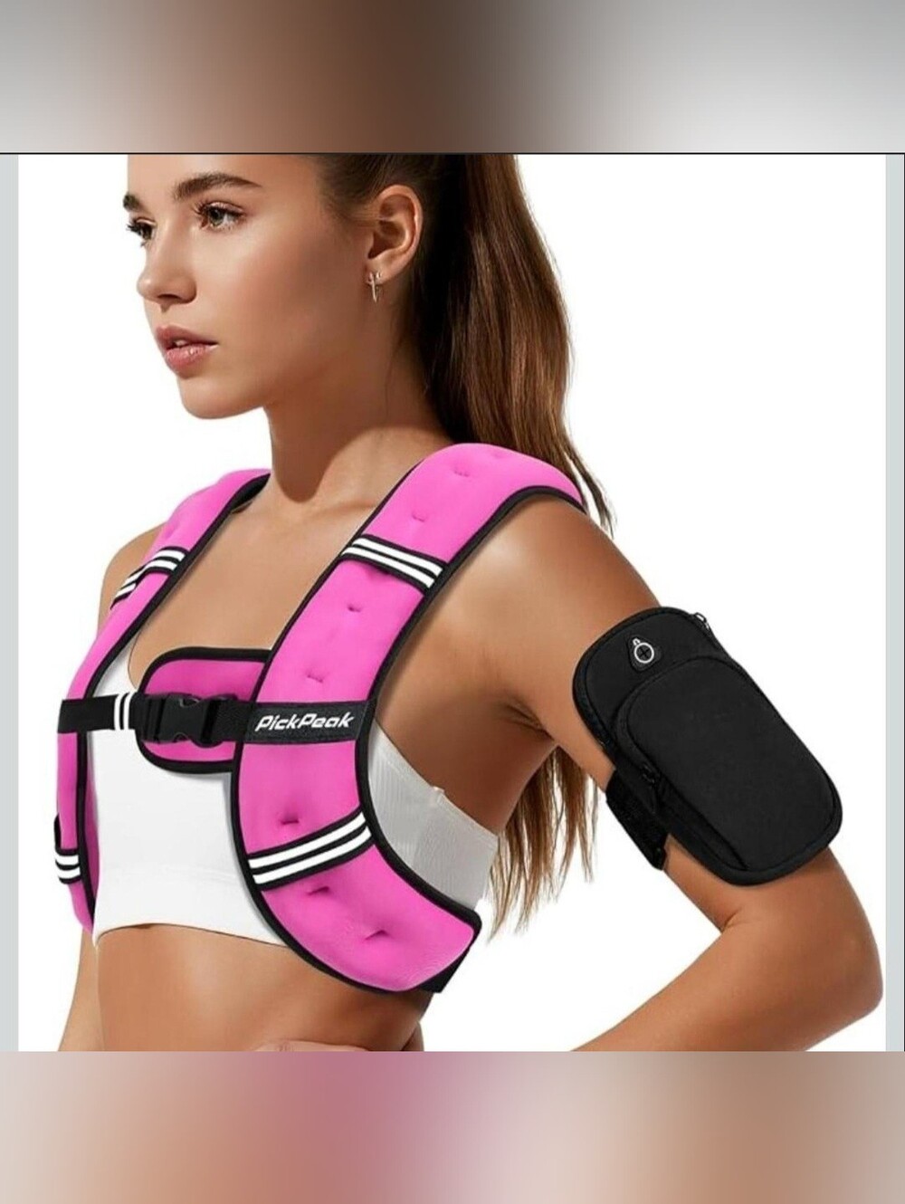 PickPeak Weighted Vest Unisex 5lb PINK Walking Strength Training Adjustable New